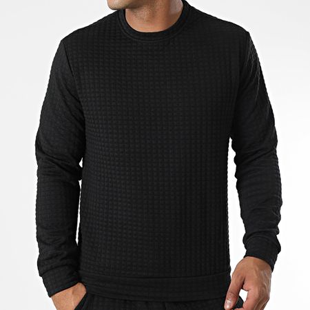 LBO - Set Felpa con girocollo e pantaloni da jogging 1070521 Nero