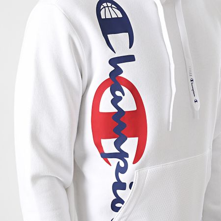 Champion - Felpa con cappuccio 219253 Bianco