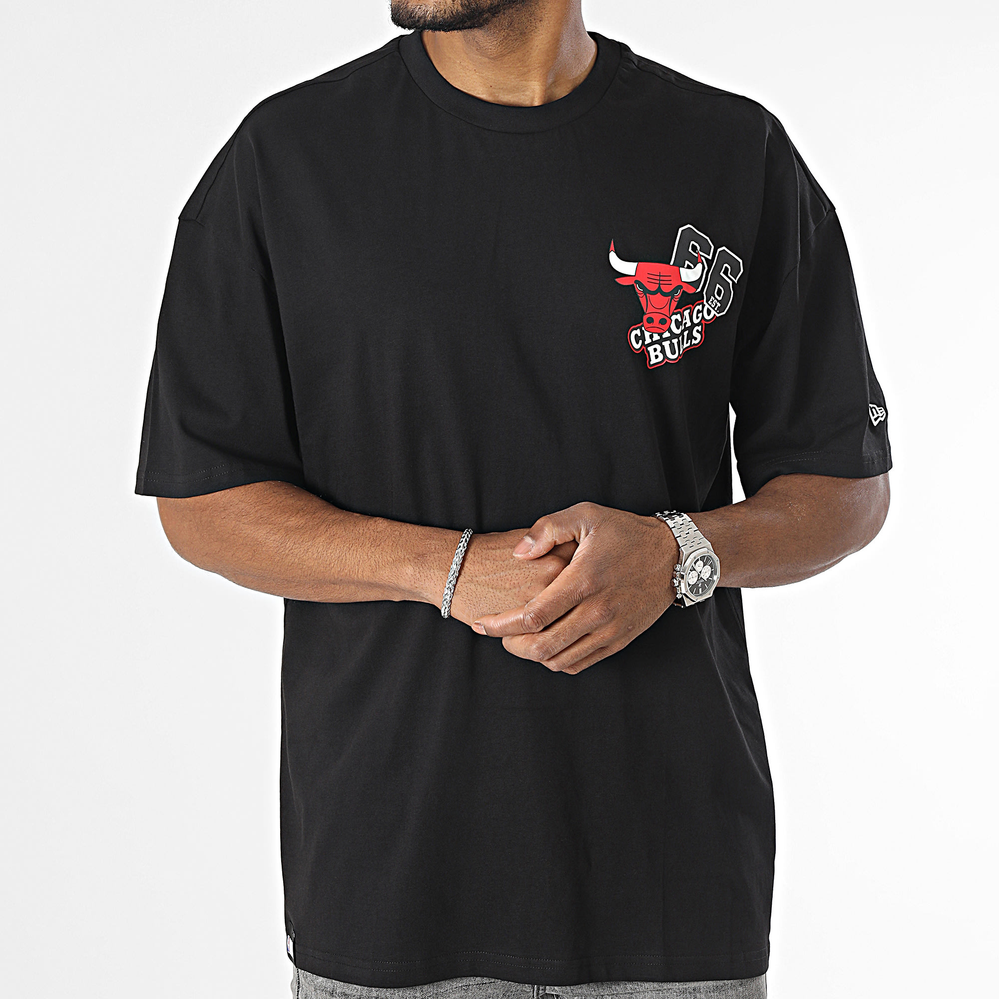 New Era - Maglietta NBA Arch Wrdmrk Chicago Bulls 60416463 Nero