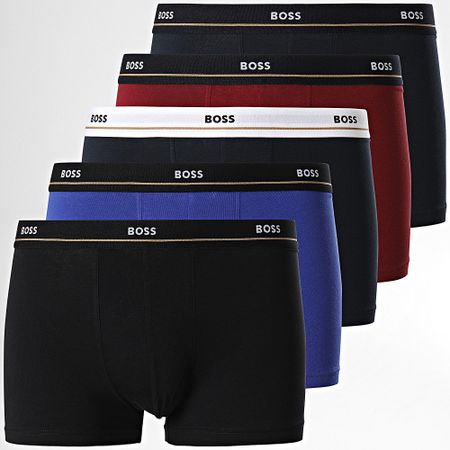 BOSS - Confezione da 5 boxer 50499430 Nero Rosso Blu Reale