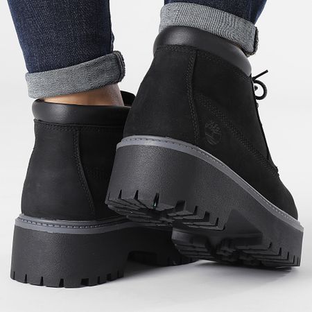 Timberland - Stivali Donna Heritage Platform Waterproof Chukka A5REN Black Nubuck