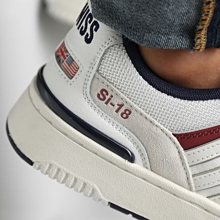Classic Series - SI-18 Sneakers Rival 08531 Bianco brillante Rosso tibetano Peacoat