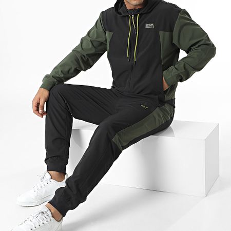 EA7 Emporio Armani - Tuta da ginnastica nero verde kaki 6RPV72-PNBXZ