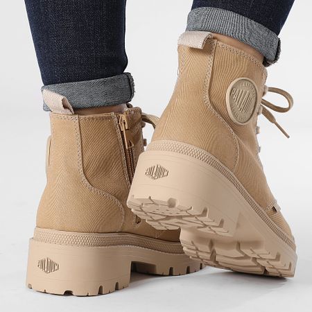 Palladium - Stivali Donna Pallabase Twill 96907 Caramello
