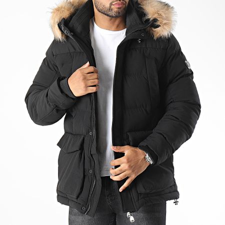 Zavetti Canada - Leto 2.0 Giacca con cappuccio in pelliccia nera