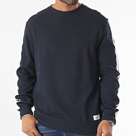 Tommy Hilfiger - Felpa girocollo a righe 3009 blu navy