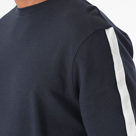 Tommy Hilfiger - Felpa girocollo a righe 3009 blu navy