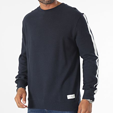 Tommy Hilfiger - Felpa girocollo a righe 3009 blu navy