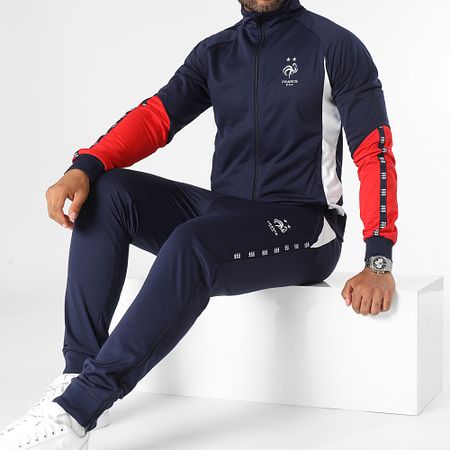 FFF - Tuta da ginnastica a righe blu navy F23023