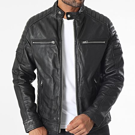 Schott NYC - Giacca di pelle nera Rock