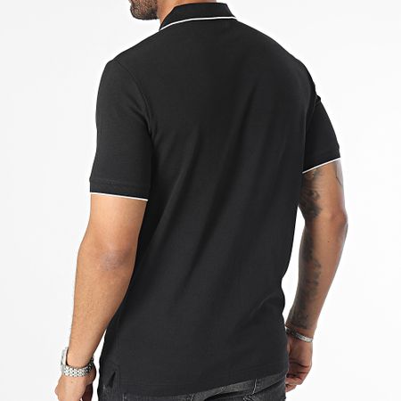 Calvin Klein - Polo manica corta Piqué Tipping 1869 Nero