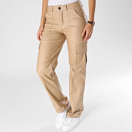 Classic Series - Pantaloni cargo beige da donna