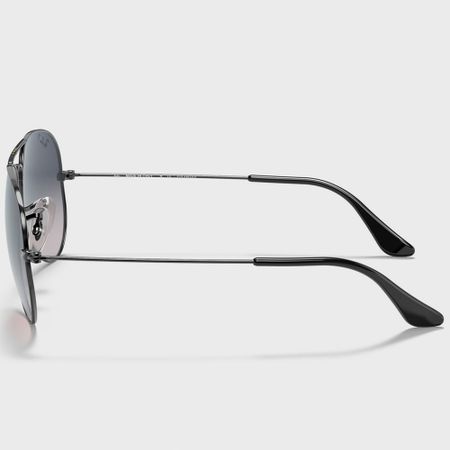 Ray-Ban - Occhiali da sole Aviator grandi in metallo RB3025 Blu sfumato canna di fucile