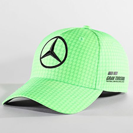 AMG Mercedes - Cappello da autista della squadra verde fluo