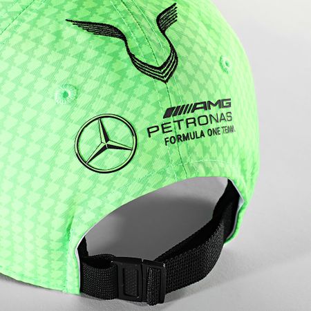 AMG Mercedes - Cappello da autista della squadra verde fluo