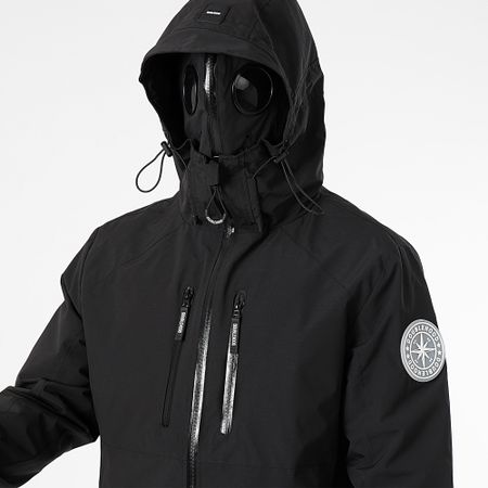 DoubleHood - Galli Giacca nera con cappuccio e zip