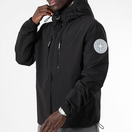 DoubleHood - Galli Giacca nera con cappuccio e zip