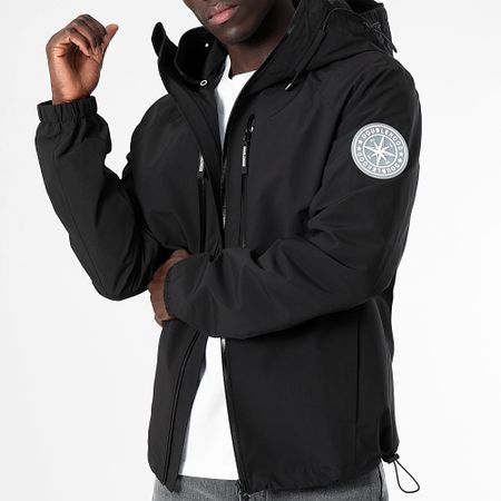 DoubleHood - Galli Giacca nera con cappuccio e zip