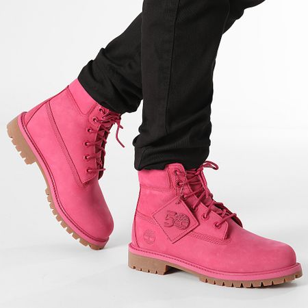 Timberland - Stivali Donna Timberland Premium 6 Inch Waterproof A64J5 Rosa Scuro Nubuck