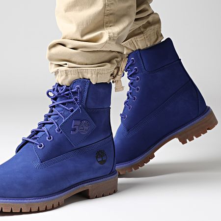 Timberland - Stivali Timberland Premium 6 Inch Waterproof A5VE9 Blu brillante Nubuck