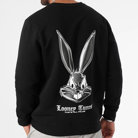 Looney Tunes - Felpa a girocollo Angry Bugs Bunny Chrome Nero