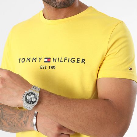 Tommy Hilfiger - Maglietta Slim Logo 1797 Giallo