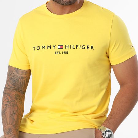 Tommy Hilfiger - Maglietta Slim Logo 1797 Giallo