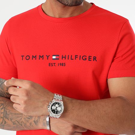 Tommy Hilfiger - Maglietta Slim Logo 1797 Rosso