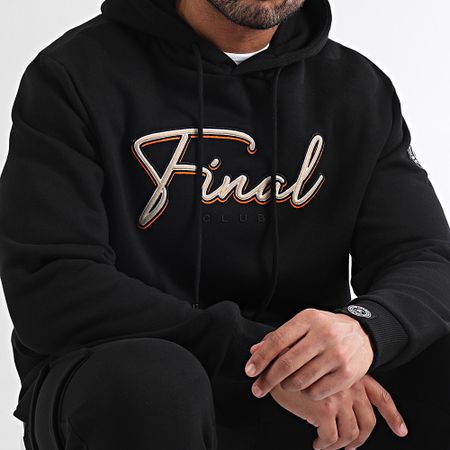 Classic Series - Felpa con cappuccio con ricamo 3D Signature 1123 Nero