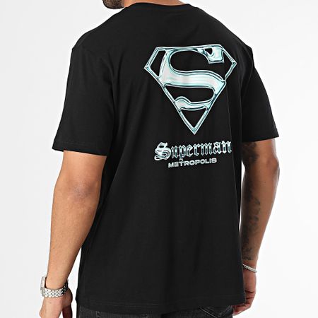 DC Comics - Maglietta oversize con logo Superman nero