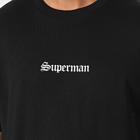 DC Comics - Maglietta oversize con logo Superman nero