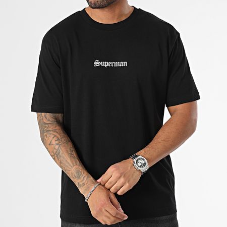 DC Comics - Maglietta oversize con logo Superman nero
