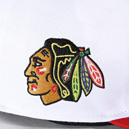 '47 Brand - Cappellino Snapback NHL Chicago Blackhawks Bianco Rosso