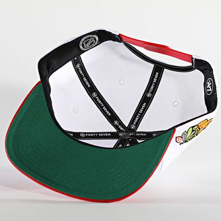 '47 Brand - Cappellino Snapback NHL Chicago Blackhawks Bianco Rosso