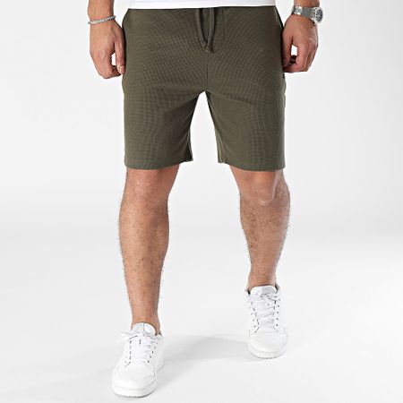BOSS - Pantaloncini da jogging in waffle 50480828 Khaki green