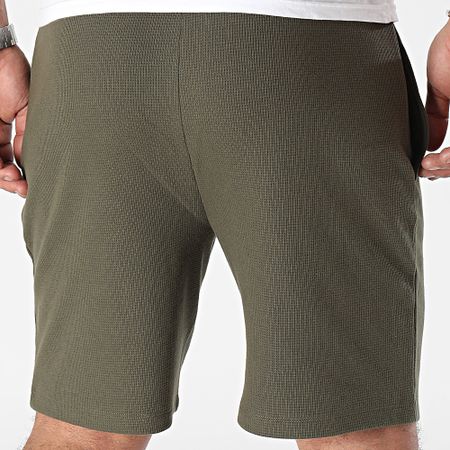 BOSS - Pantaloncini da jogging in waffle 50480828 Khaki green