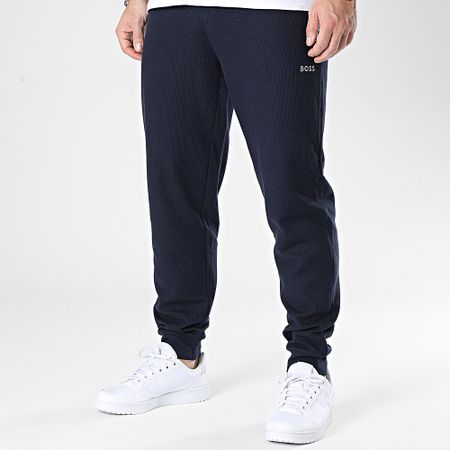 BOSS - Pantaloni da jogging con polsini in waffle 50486456 Blu navy