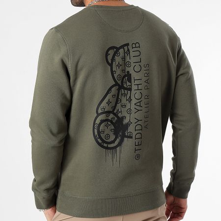 Teddy Yacht Club - Atelier Paris Felpa girocollo Verde Khaki Nero