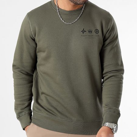 Teddy Yacht Club - Atelier Paris Felpa girocollo Verde Khaki Nero