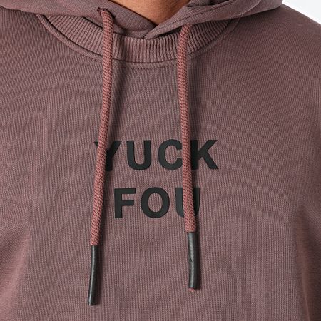 2Y Premium - Felpa marrone con cappuccio e pacchetto di felpe a girocollo senza maniche