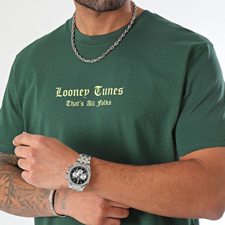Looney Tunes - Maglietta Bugs Bunny arrabbiato verde giallo fluo