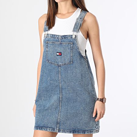 Tommy Jeans - Abito Salopette donna Scamiciato 7208 Blu Denim