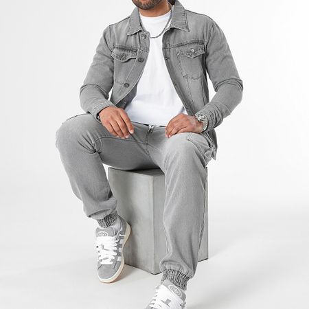 LBO - Jeans e Jogger Pant Fit 3267 Denim Jacket Set Grigio chiaro