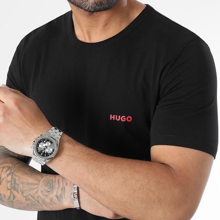 HUGO - Confezione da 3 magliette 50480088 Nero Rosso