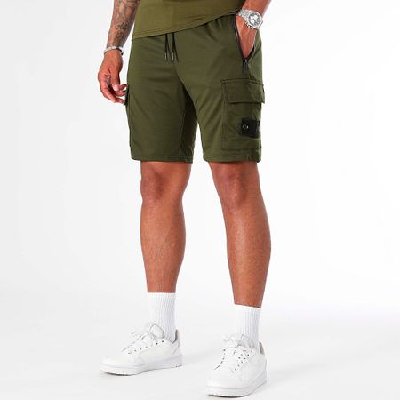 LBO - Set di maglietta e pantaloncini da jogging verde kaki 0174