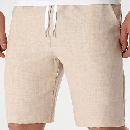 LBO - Pantaloncini chino effetto lino 0943 Beige