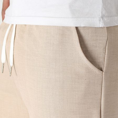 LBO - Pantaloncini chino effetto lino 0943 Beige