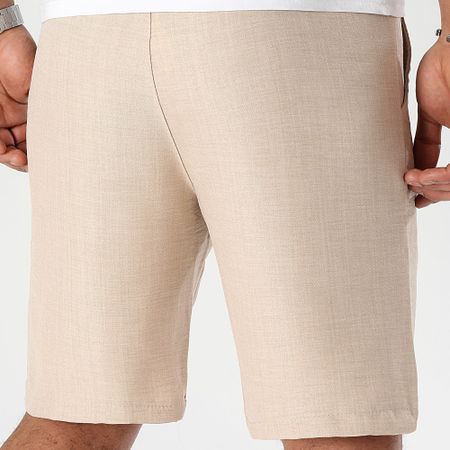 LBO - Pantaloncini chino effetto lino 0943 Beige