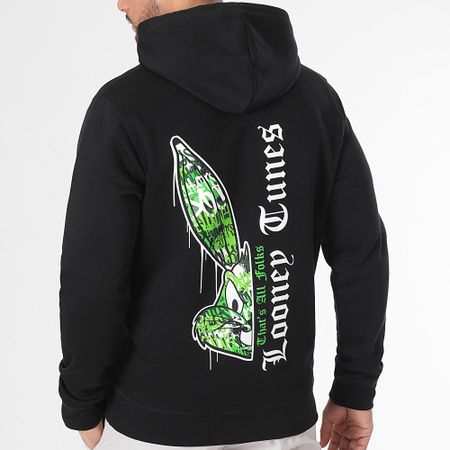 Looney Tunes - Bugs Bunny Graffiti Mezza felpa verde con cappuccio nero