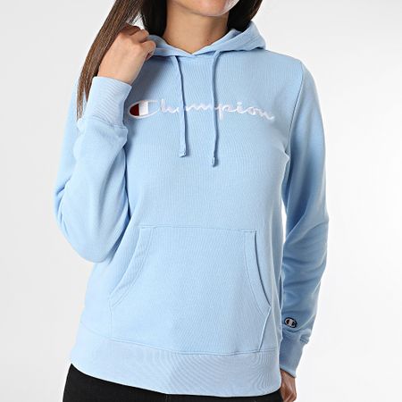 Champion - Felpa con cappuccio da donna 117111 Azzurro